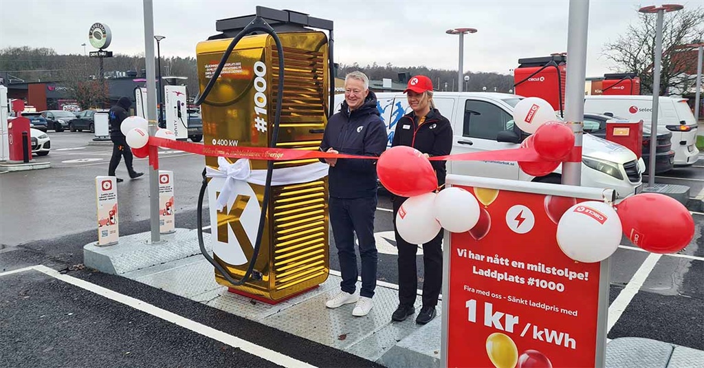 ÖMAB anlägger Circle K’s tusende laddplats för elfordon
