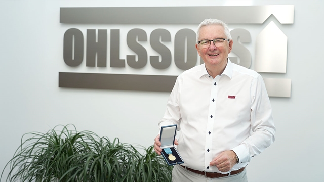 Landskrona Stads hedersmedalj 2025 tilldelas Ohlssonsgruppens Christer Ohlsson